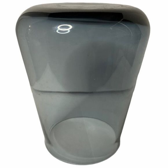 Mod Smokey Blue Glass Vase or Votive Candleholder - Picture 6 of 10